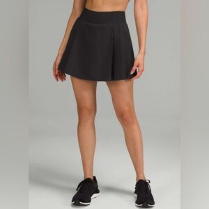 Lululemon NWT Side Pleat HR Tennis Skirt Black Size 4